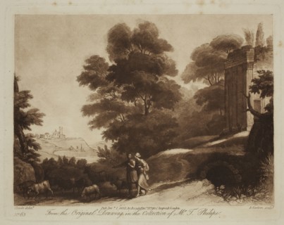Richard Earlom, English, 1743 - 1822, Young Man and Woman Driving Cattle, ca. 1810, etching and