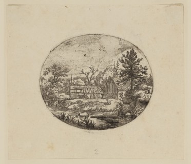 Allart van Everdingen, Dutch, 1621-1675, The Hamlet at the Bank of a River, between 1621 and 1675,