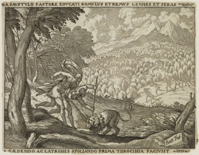 Giovanni Battista Fontana, Italian, 1524-1587, Romulus and Remus Brought Up by the Shepherd
