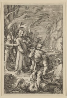 Hendrick Goltzius, Dutch, 1558-1617, Christ Taken Captive, 1598, engraving printed in black ink on