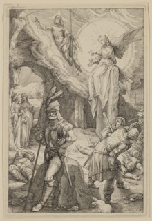 Hendrick Goltzius, Dutch, 1558-1617, Resurrection, 1596, engraving printed in black ink on laid