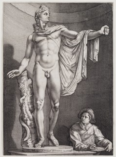 Hendrick Goltzius, Dutch, 1558-1617, Apollo Belvedere, between 1558 and 1599, engraving printed in