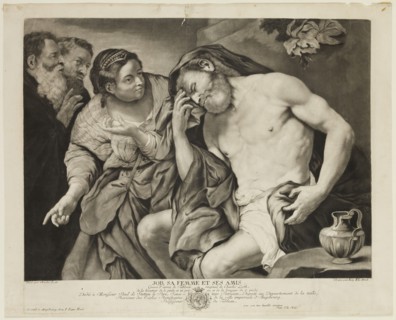 Johann Elias Haid, German, 1780-1809, after Johann Carl Loth, German, 1632-1698, Job, His Wife and