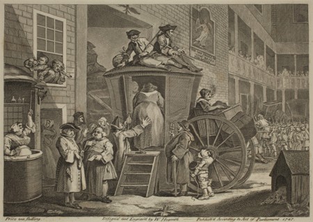 William Hogarth, English, 1697-1764, The Stage Coach, 1747, Engraving printed in black on wove