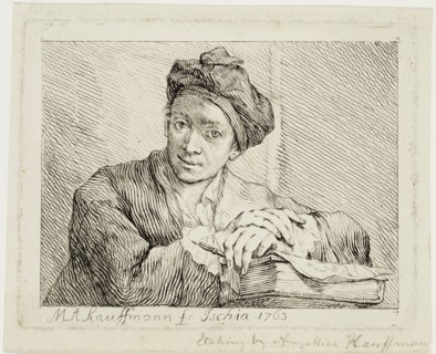 Angelica Kauffmann, Swiss, 1741-1807, Artist, 18th century, etching printed in black ink on laid
