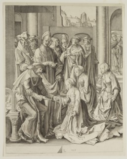 Unknown (Dutch), after Lucas van Leyden, Netherlandish, 1494-1533, Esther Before Ahasuerus, 19th