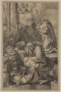 Unknown (Dutch), after Lucas van Leyden, Netherlandish, 1494-1533, The Agony in the Garden, between