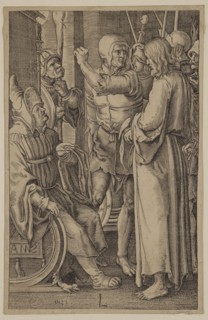 Unknown (Dutch), after Lucas van Leyden, Netherlandish, 1494-1533, Christ before Annas, between