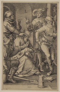 Unknown (Dutch), after Lucas van Leyden, Netherlandish, 1494-1533, The Mocking of Christ, between