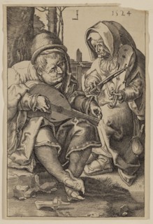 Unknown (Dutch), after Lucas van Leyden, Netherlandish, 1494-1533, Musicians, between 1524 and