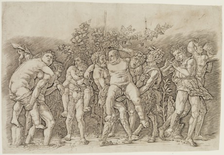 Andrea Mantegna, Italian, 1431-1506, Bacchanal with Silenus, ca. 1490, engraving printed in black