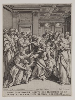 Johan Bara, Dutch, 1581-1634, after Marten de Vos, Netherlandish, 1532-1603, Suffer Little Children
