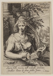 Jacobus Matham, Dutch, 1571-1631, after Hendrick Goltzius, Dutch, 1558-1617, Faith, 1597, engraving