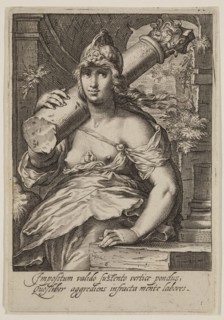 Jacobus Matham, Dutch, 1571-1631, after Hendrick Goltzius, Dutch, 1558-1617, Force, 1597, engraving