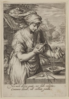 Jacobus Matham, Dutch, 1571-1631, after Hendrick Goltzius, Dutch, 1558-1617, Temperance, 1597,