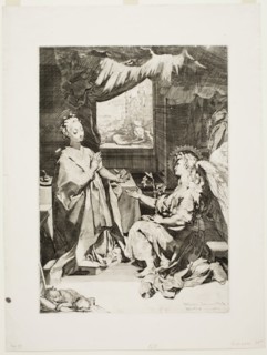 Federico Barocci, Italian, 1535-1612, Annunciation, between 1584 and 1588, etching, engraving and
