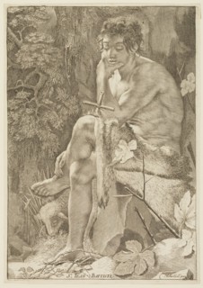 Claude Mellan, French, 1598-1688, St. Jean Baptiste, between 1598 and 1688, engraving printed in