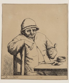 Unknown (Dutch), after Adriaen van Ostade, Dutch, 1610-1685, Laughing Smoker, between 1672 and