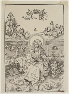 Heinrich Lodel, German, 1798-1861, after Hans Ulrich Wechtlin, The Virgin Sitting in a Garden, 19th