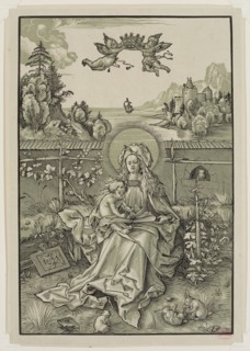 Heinrich Lodel, German, 1798-1861, after Hans Ulrich Wechtlin, The Virgin Sitting in a Garden, 19th