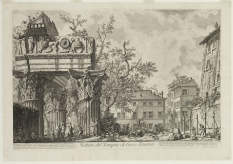 Giovanni Battista Piranesi, Italian, 1720-1778, The Temple of Vespasian, 1756, etching printed in