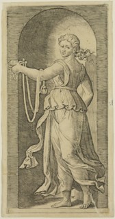 Marcantonio Raimondi, Italian, 1487-1534, after Raphael, Italian, 1483-1520, Temperance, between