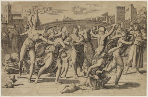 Marcantonio Raimondi, Italian, 1487-1534, after Raphael, Italian, 1483-1520, Massacre of the