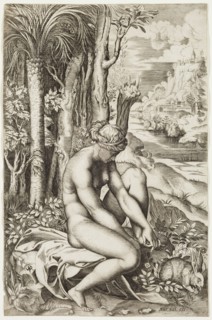 Marco Dente da Ravenna, Italian, 1482-1527, after Raphael, Italian, 1483-1520, Venus Wounded by the