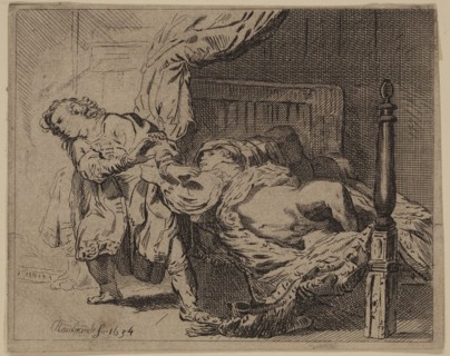 Unknown (Dutch), after Rembrandt Harmensz van Rijn, Dutch, 1606-1669, Joseph and Potiphar's Wife,