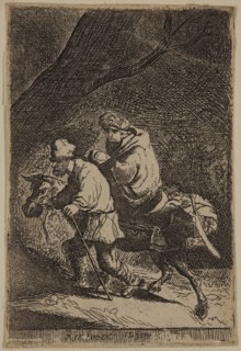 Unknown (Dutch), after Rembrandt Harmensz van Rijn, Dutch, 1606-1669, Flight into Egypt, 1633,