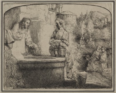 Rembrandt Harmensz van Rijn, Dutch, 1606-1669, Christ and the Woman of Samaria, 1657 or 1658,