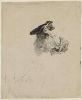 Rembrandt Harmensz van Rijn, Dutch, 1606-1669, Old Man Shading His Eyes with His Hand, ca. 1639,