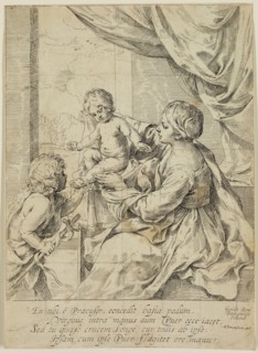 Unknown (Italian), after Guido Reni, Italian, 1575-1642, Virgin, Infant Jesus and Saint John the