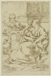 Guido Reni, Italian, 1575-1642, Holy Family, between 16th and 17th century, etching printed in