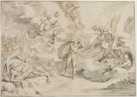 Raymond La Fage, French, 1656-1690, Aeolus Obeying Juno's Command to Create a Storm, ca. between
