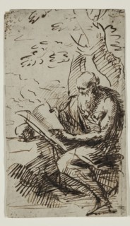 circle of Bartolomé Esteban Murillo, Spanish, 1617-1682, Saint Jerome in the Wilderness, after