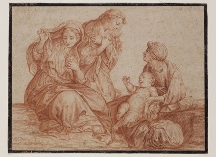 Unknown (Italian), after Raphael, Italian, 1483-1520, Marriage of St. Catherine, 18th century, red