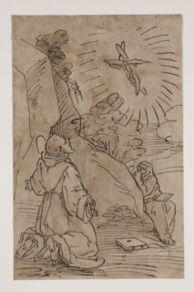 Unknown (Italian), after Luca Cambiaso, Italian, 1527-1585, Saint Francis Receiving the Stigmata,