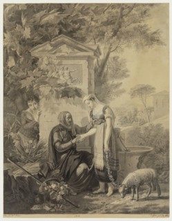 Jean Alexander Allais, French, 1792-1850, The Fortune Teller, 1814, pen and black ink over pencil