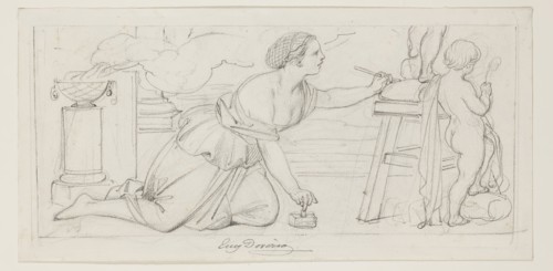 Eugène François Marie Joseph Devéria, French, 1805-1865, Sculpture, mid-19th century, graphite