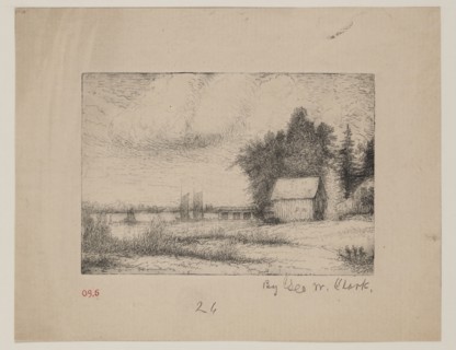 George W. Clark, American, Untitled, ca. 1893, etching printed in black ink on laid paper, Plate: 4