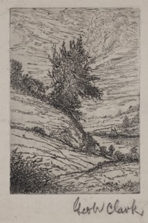 George W. Clark, American, Untitled, ca. 1893, etching printed in black ink on laid paper, Plate: 4
