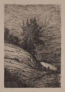 George W. Clark, American, Untitled, ca. 1893, etching printed in black ink on laid paper, Plate: 4