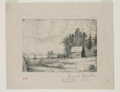 George W. Clark, American, Untitled, ca. 1891, etching printed in black ink on laid paper, Plate: 4