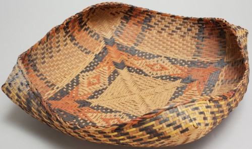 Chitimacha, Native American, Basket, between 1890 and 1910, cane, Overall: 2 3/4 × 9 1/2 × 10
