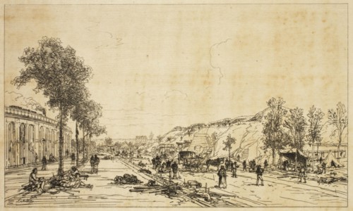 Maxime François Antoine Lalanne, French, 1827-1886, Le Cavalier (bastion 63), ca. 1870, etching