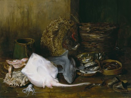 William Merritt Chase, American, 1849-1916, The Yield of the Waters, 1878, oil on canvas, Unframed: