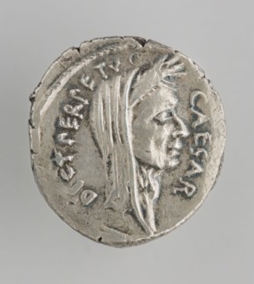 Roman, Denarius depicting Julius Caesar, 44 BC, silver
