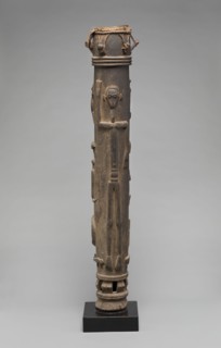 Baule, African, Drum, 19th Century, Wood, hide, string, 51 1/4 x 9 1/2 x 8 1/2 in. (130.2 x 24.1 x