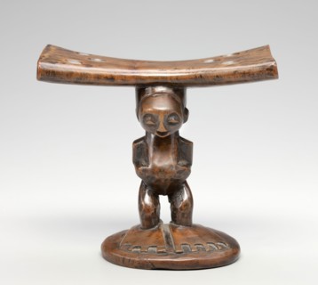 Luba/Songe, African, Neckrest, early 20th Century, Wood, 5 3/8 x 6 1/8 x 3 3/4 in. (13.7 x 15.6 x 9